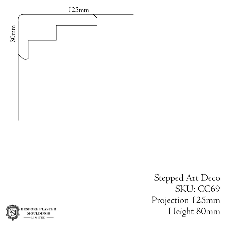 Stepped Art Deco Cornice