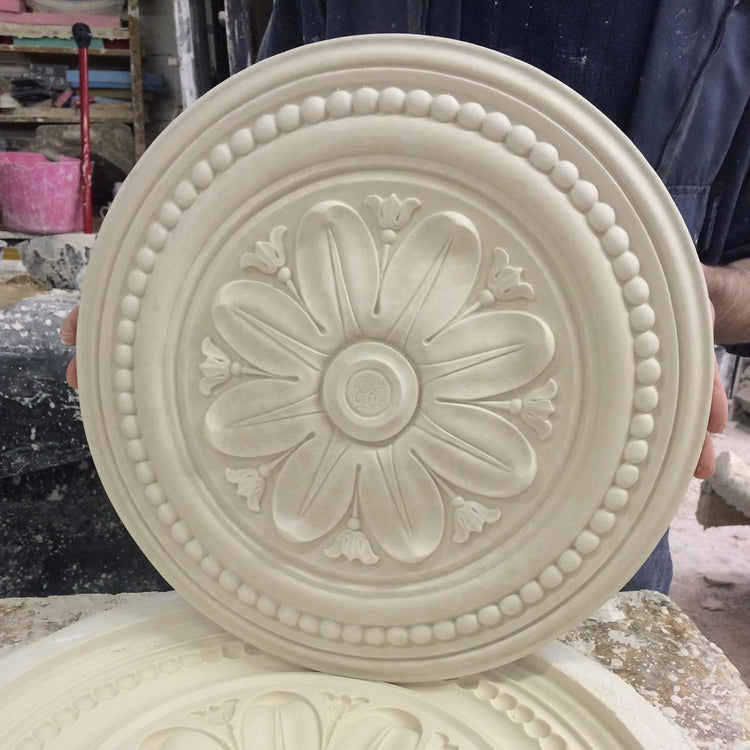 Leaf Ceiling Rose - Beads and Bells - 410mm