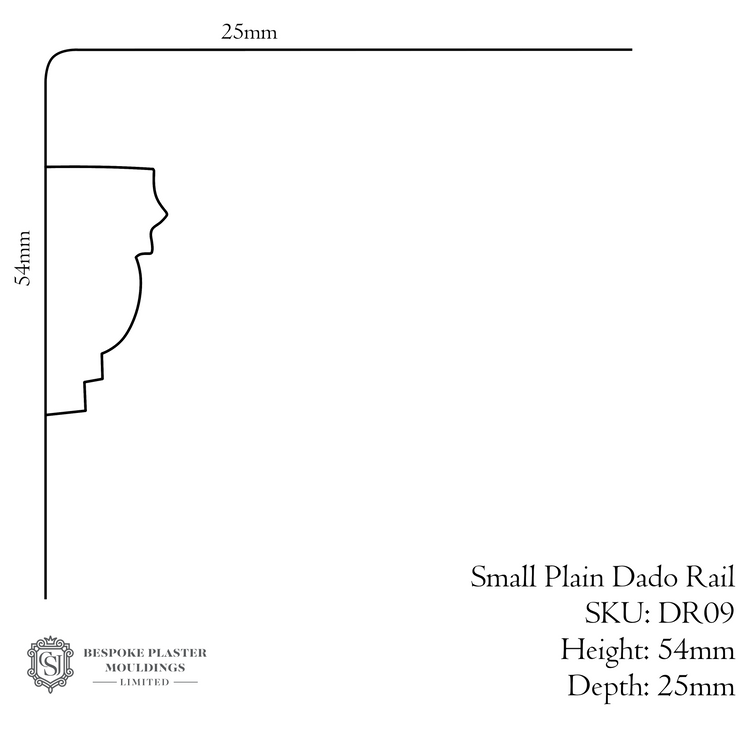 Small Plain Dado Rail