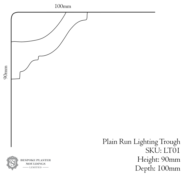Plain Run Lighting Trough