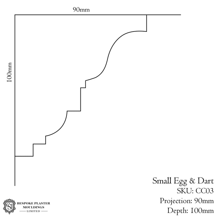 Small Egg and Dart Cornice