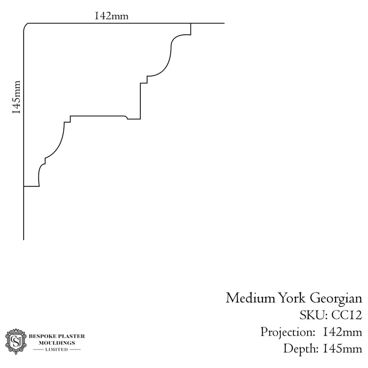 Medium York Georgian Cornice