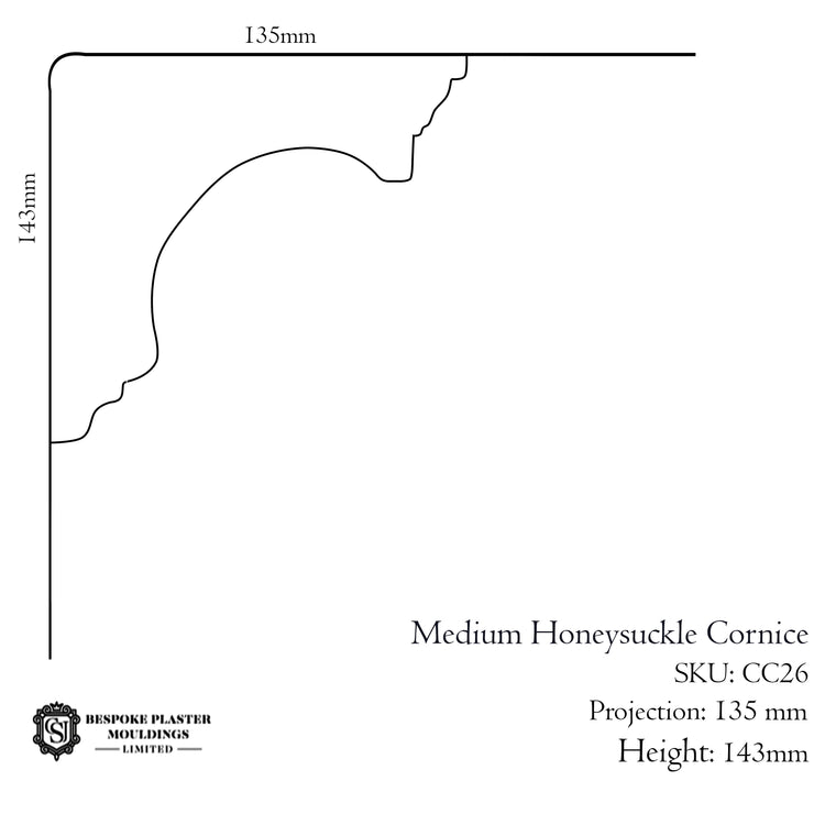 Medium Honeysuckle Cornice