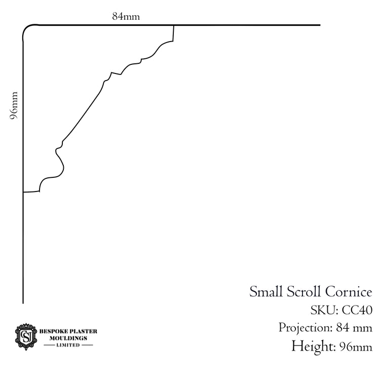 Small Scroll Cornice