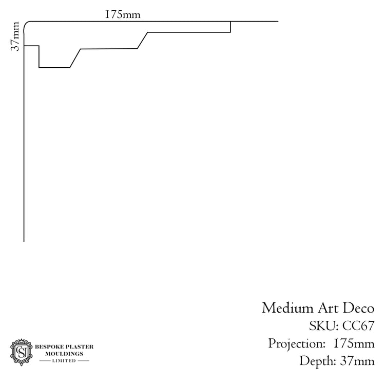 Art Deco Medium Cornice