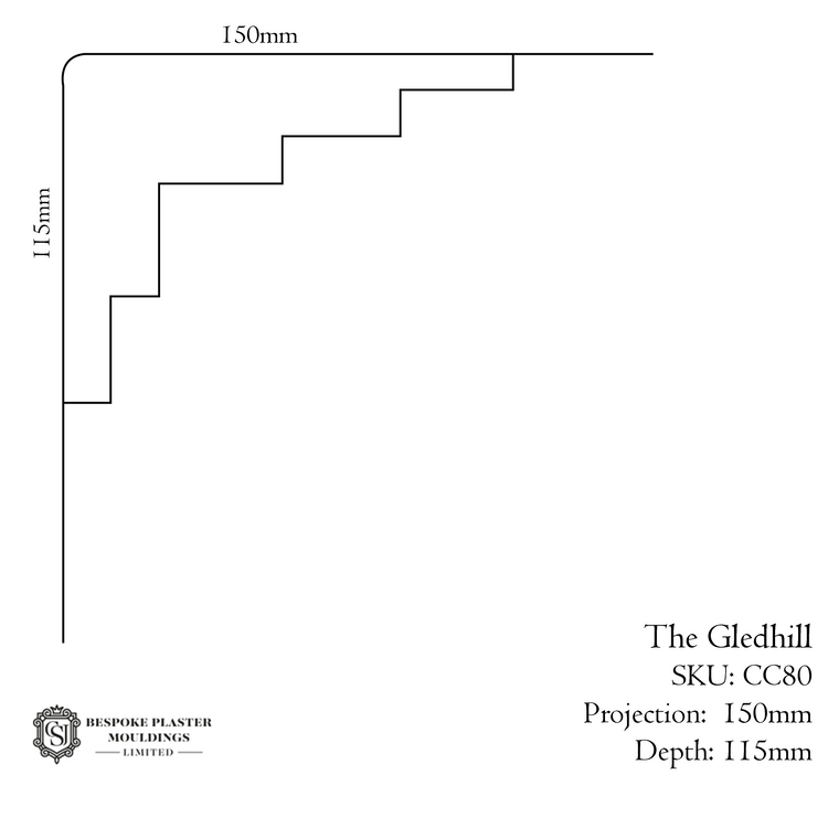 The Gledhill Stepped Art Deco Cornice
