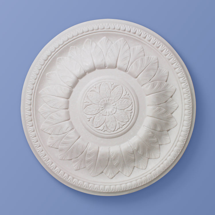 Leaf Ceiling Rose - Waterleaf and Flowers - 520mm