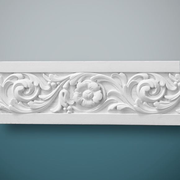 Floral Plaster Dado Rail DR02