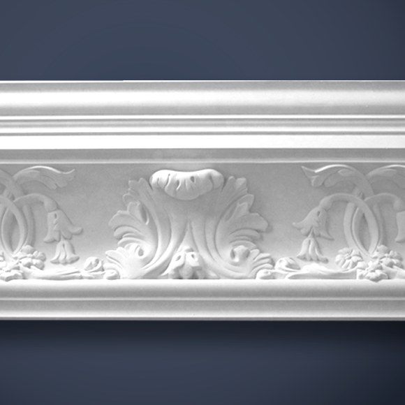 Medium Acanthus And Bell Plaster Cornice CC17