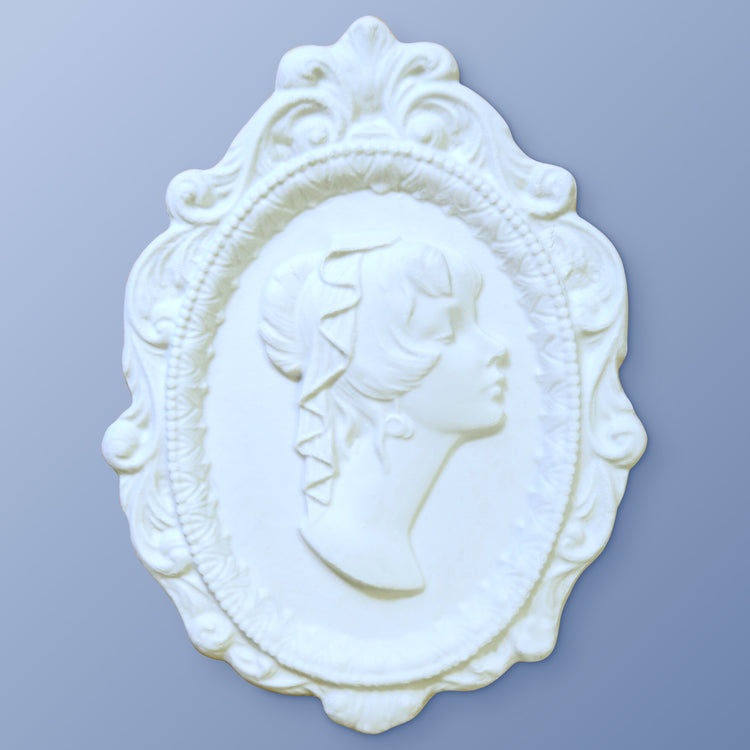 Woman's Head Plaster Plaque (Pair)
