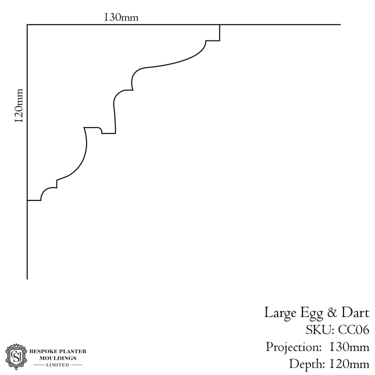 Large Egg and Dart Cornice