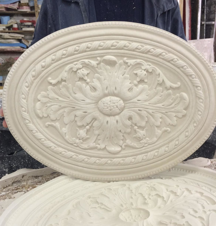 Leaf Ceiling Rose - Small Oval