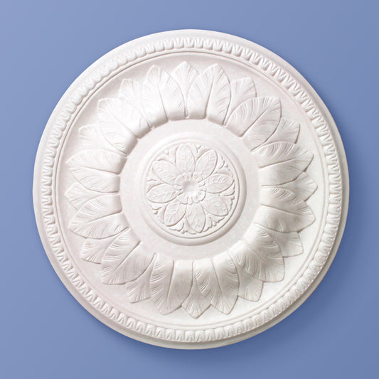 Leaf Ceiling Rose - Waterleaf and Flowers - 520mm