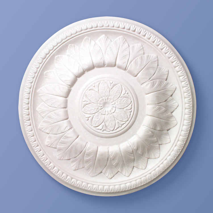 Leaf Ceiling Rose - Waterleaf and Flowers - 520mm