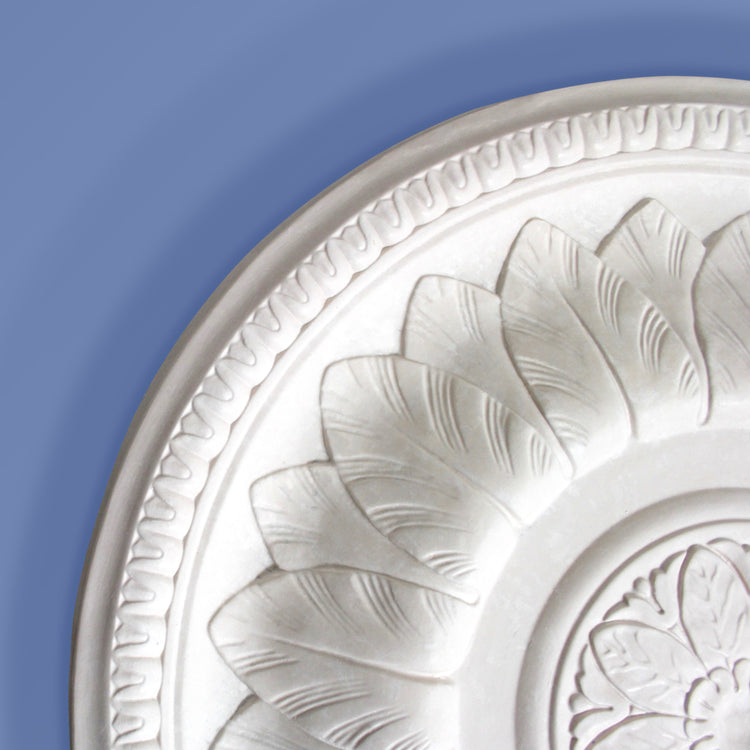 Leaf Ceiling Rose - Waterleaf and Flowers - 520mm