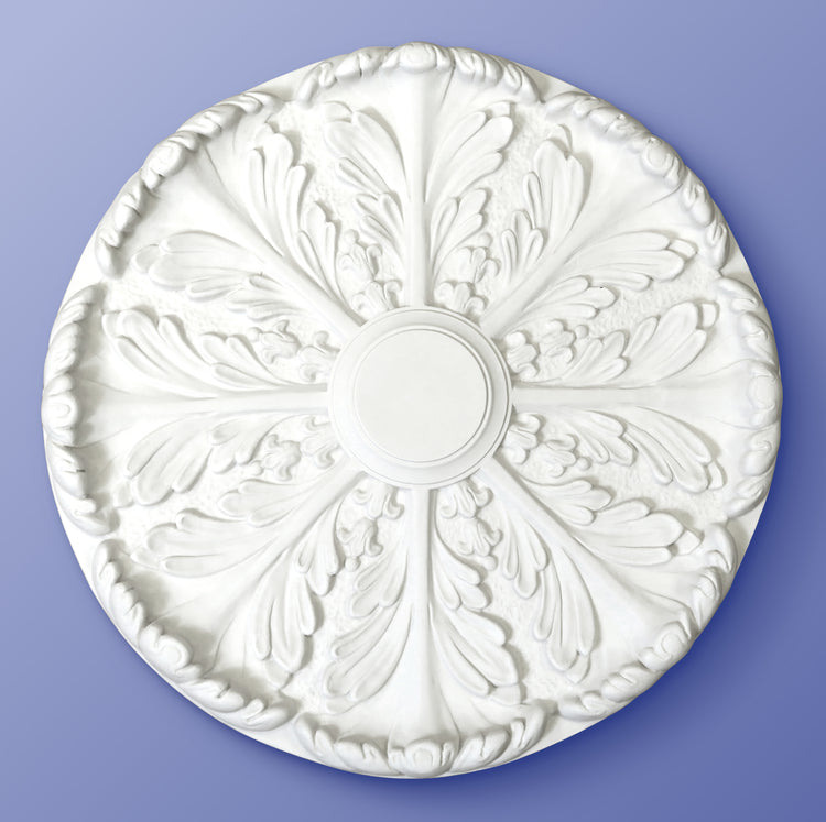 Leaf Ceiling Rose - Acanthus Curl - 418mm / 605mm