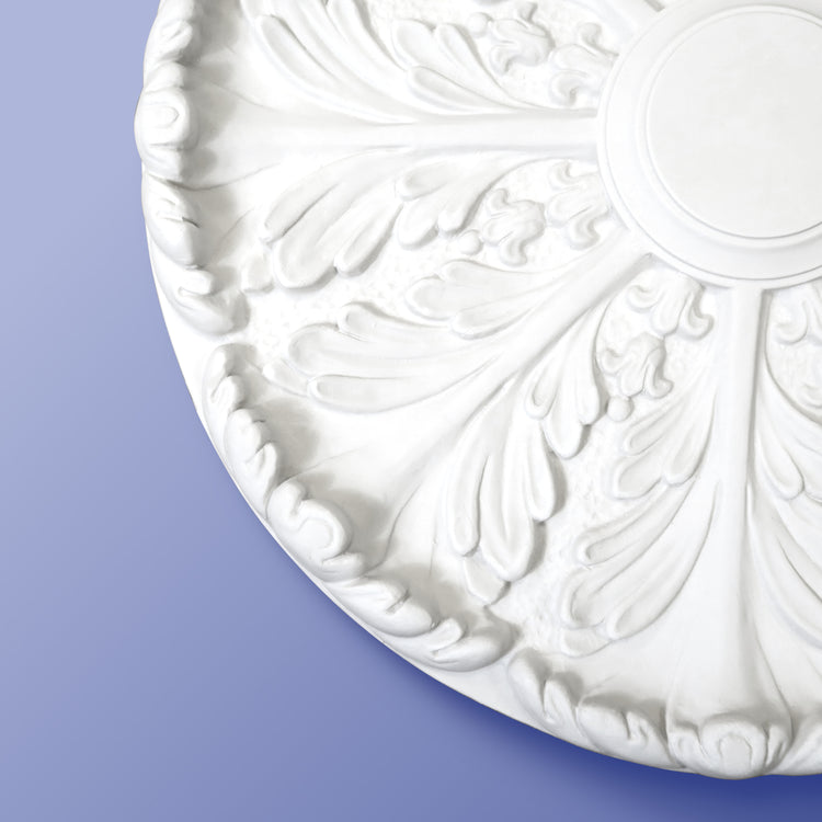Leaf Ceiling Rose - Acanthus Curl - 418mm / 605mm