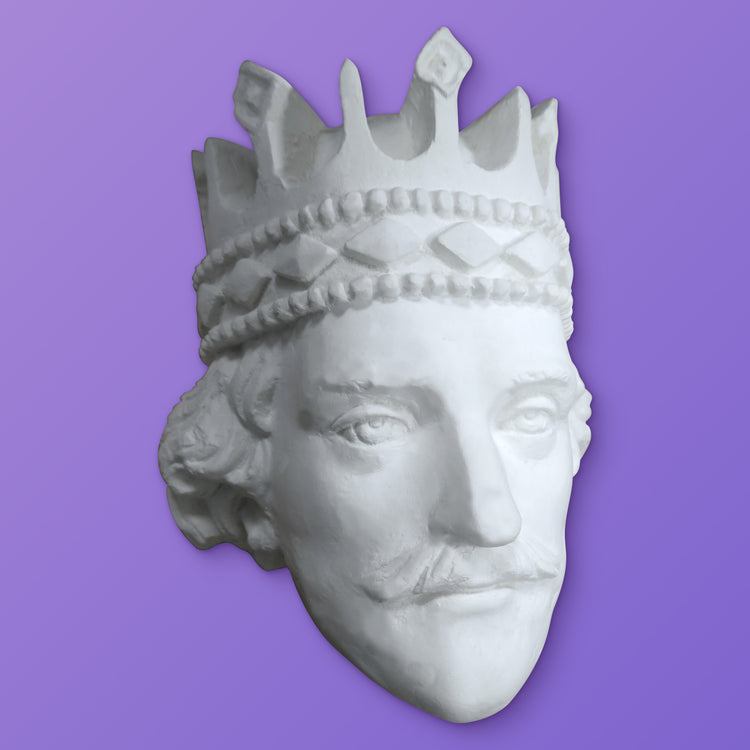 King's Head Plaster Ornamental Figure