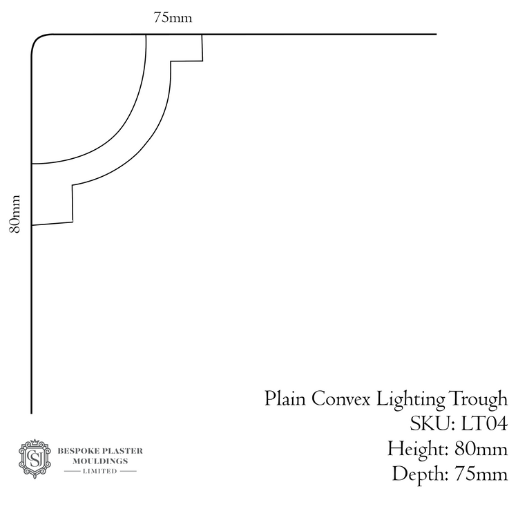 Plain Convex Lighting Trough