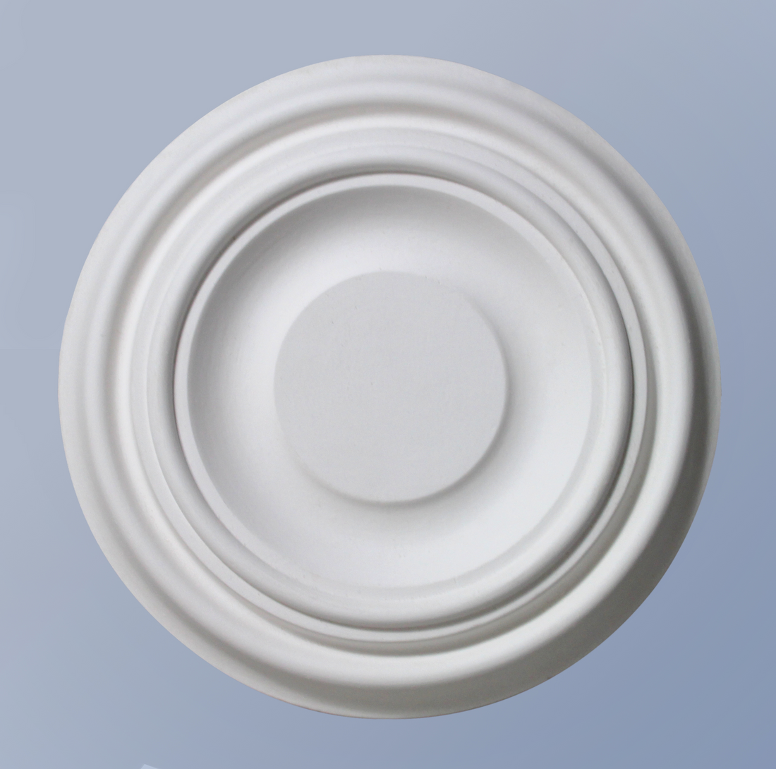 Plain Ceiling Rose - Bullseye - 240mm – bespoke-plaster
