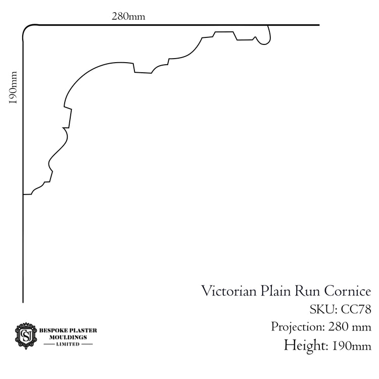 Victorian Plain Run Cornice