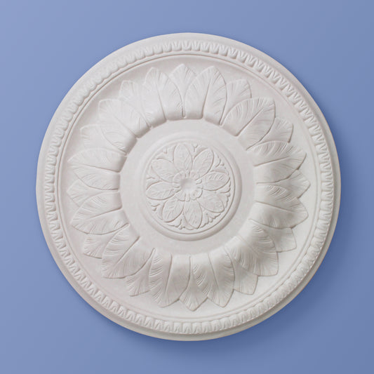 Leaf Ceiling Rose - Waterleaf and Flowers - 520mm