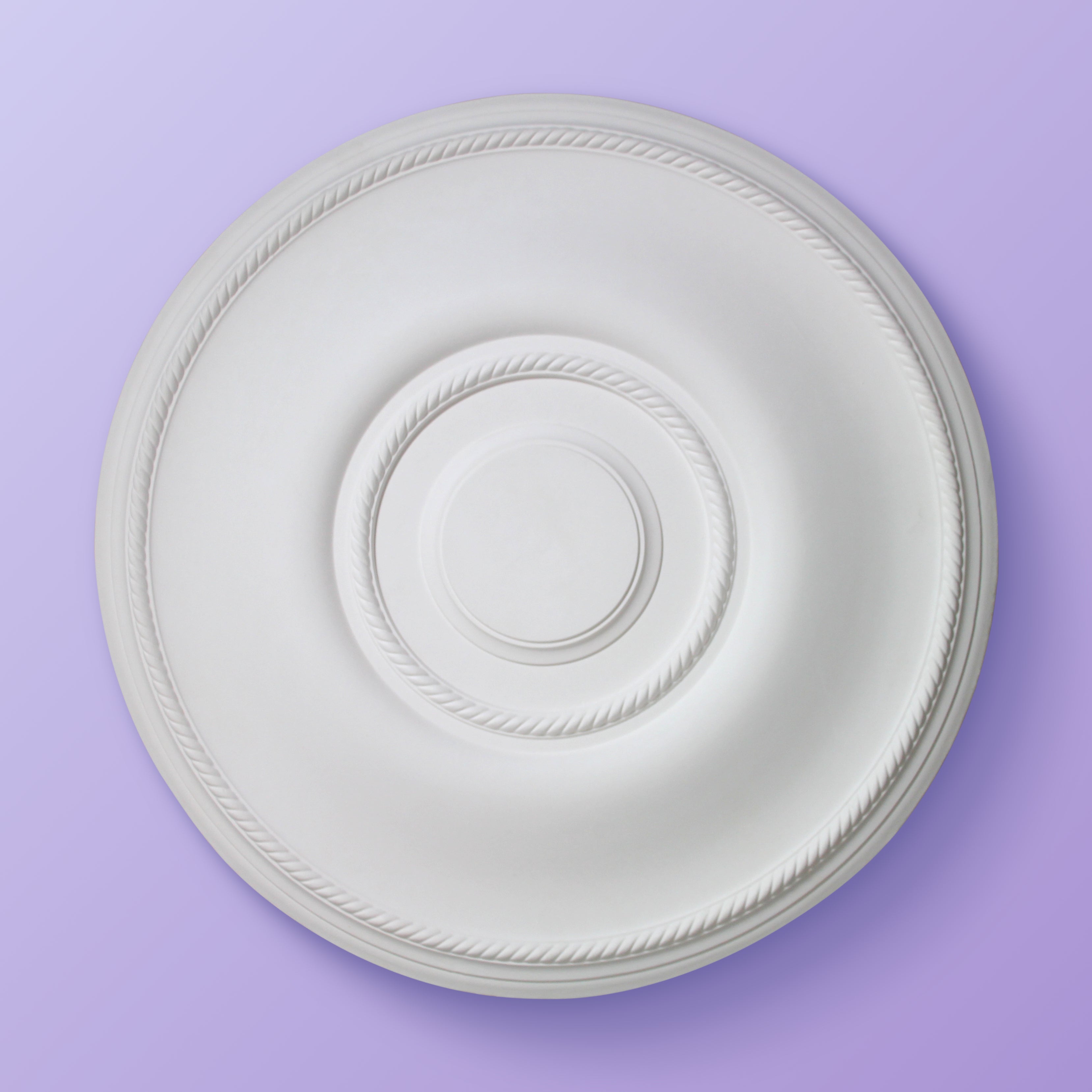 Plain Ceiling Rose - Medium Rope - 550mm – bespoke-plaster