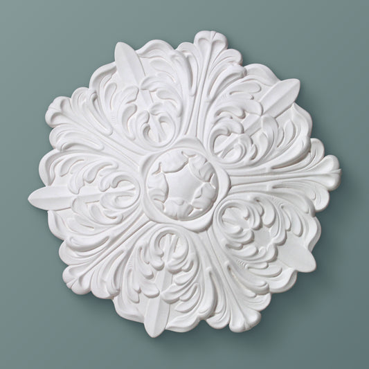 Leaf Ceiling Rose - Small Adam Acanthus - 340mm