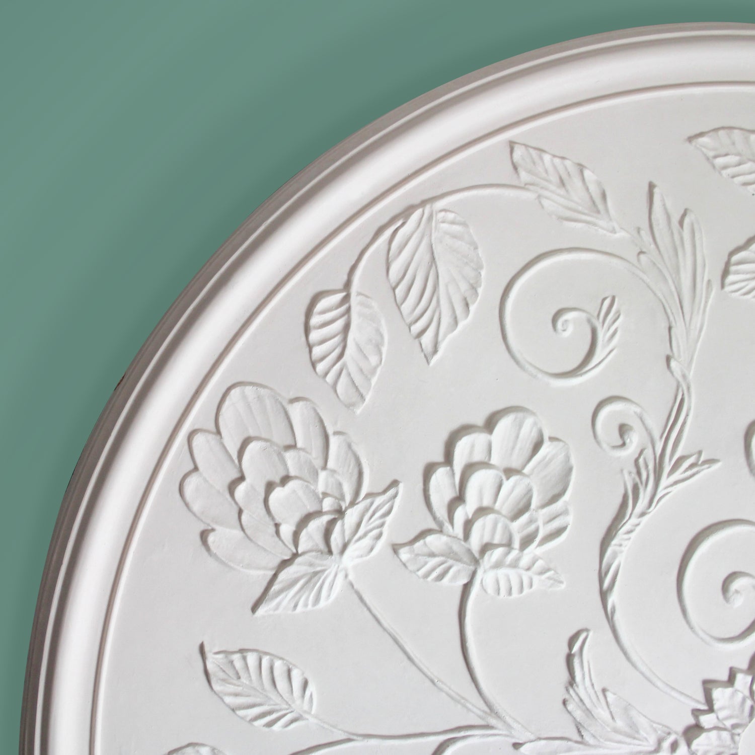 Art Deco Ceiling Rose - Large Forest Vine - close