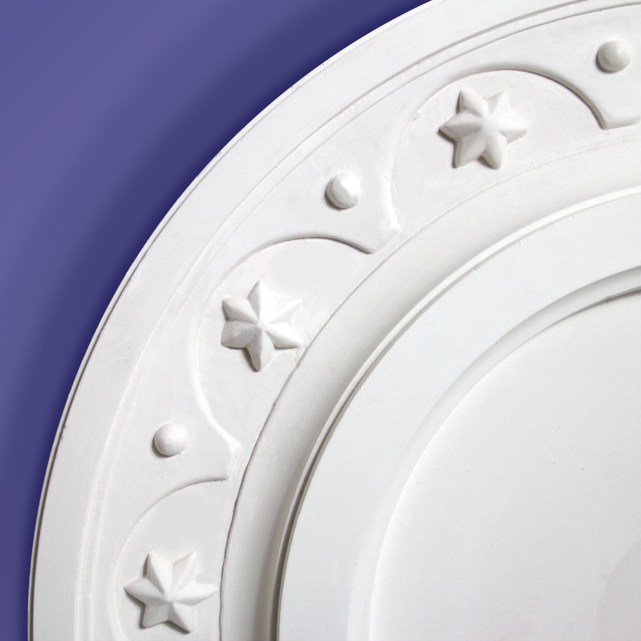 Ornate Ceiling Rose - Stars - 600mm – bespoke-plaster