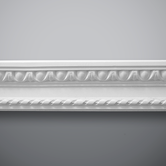 Egg, Dart and Rope Plaster Dado Rail DR05