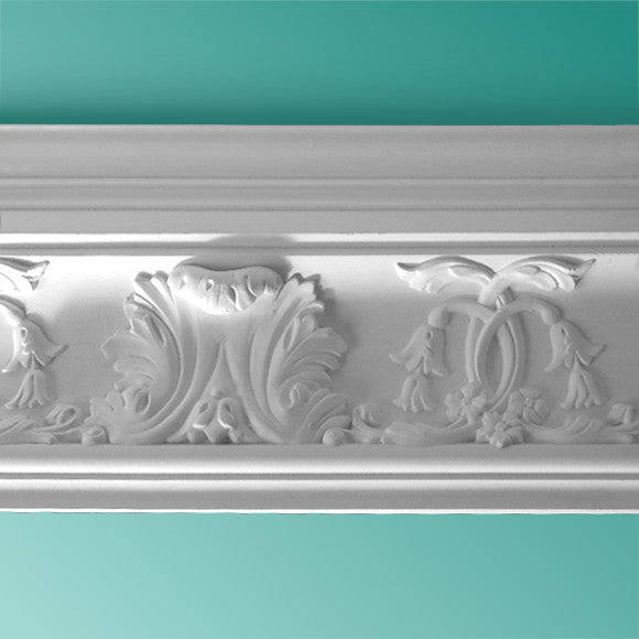 Large Acanthus and Bell Plaster Cornice CC25