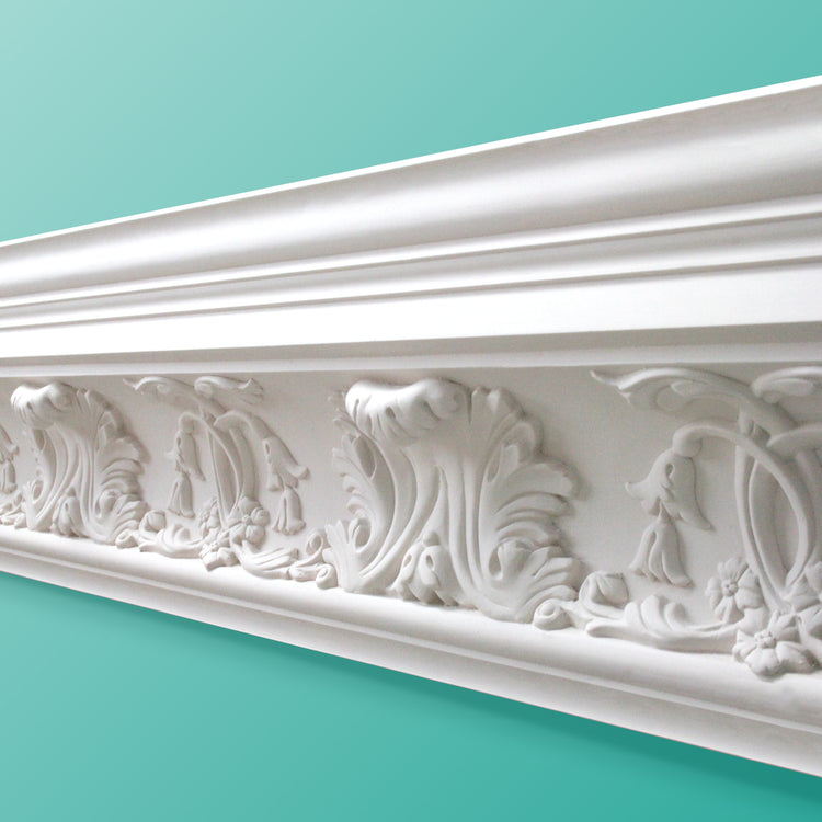 Large Acanthus and Bell Plaster Cornice CC25