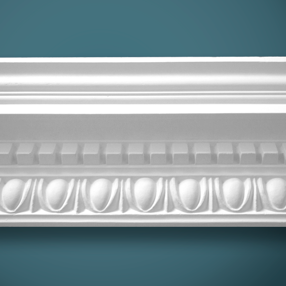 Large EggDartDentil Plaster Cornice CC20