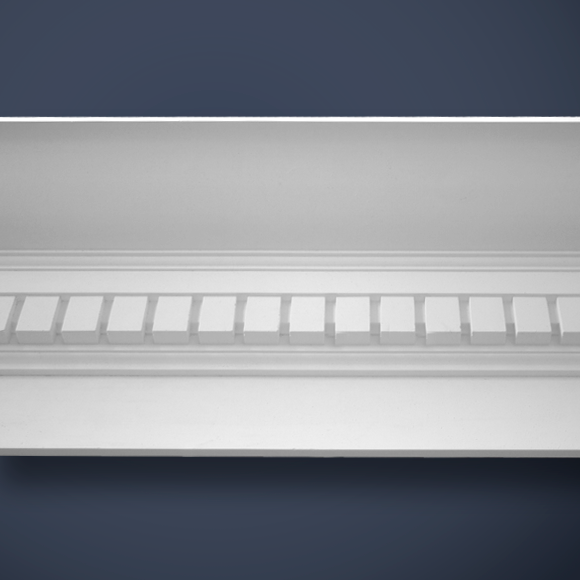 Large Plain Dentil Plaster Cornice CC61