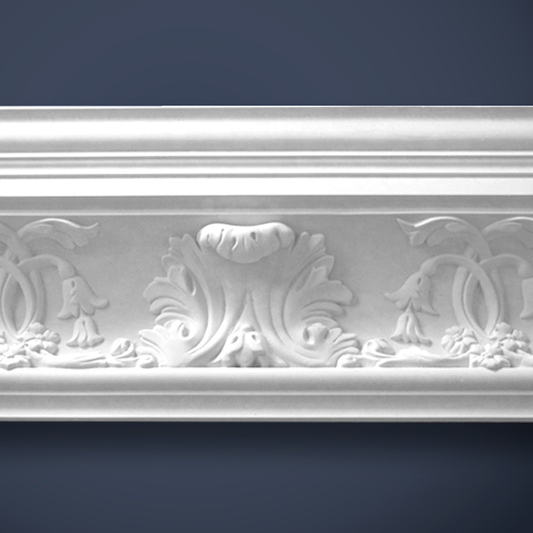 Medium Acanthus And Bell Plaster Cornice CC17