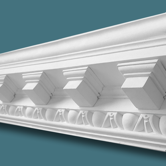 Modillion Block Plaster Cornice with Egg and Dart CC24