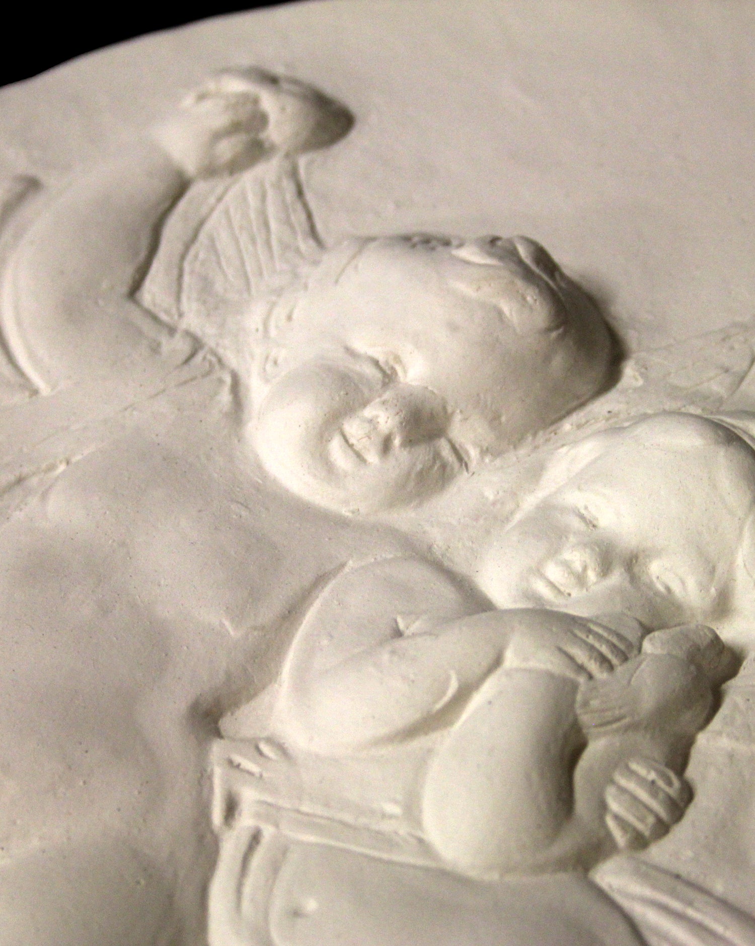 Children Among Clouds Plaster Plaque