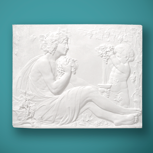 Woman and Child Plaster Plaque