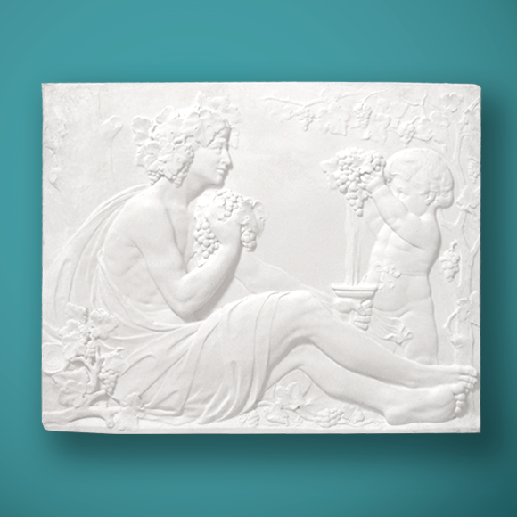 Woman and Child Plaster Plaque